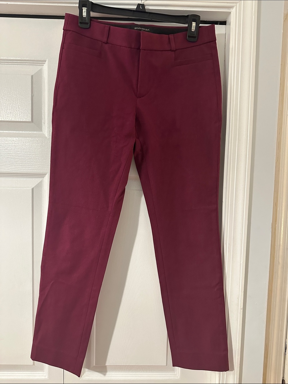 Banana Republic Burgundy Slim Cropped Pants